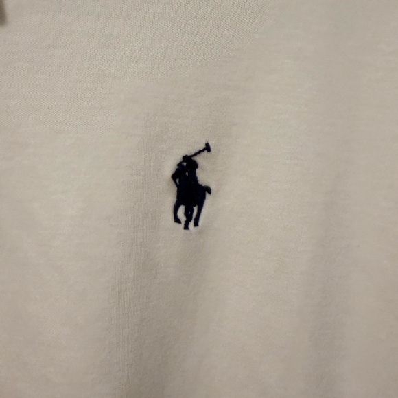 Ralph Lauren Men's Polo Shirt - Cream, Red, Navy EUC large - Picture 2 of 6